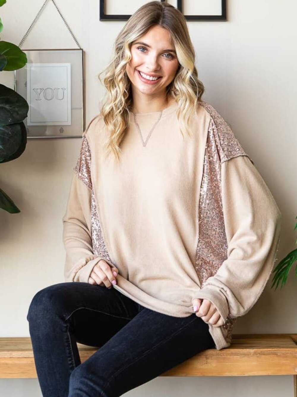 7th Ray - Sequin Sweater